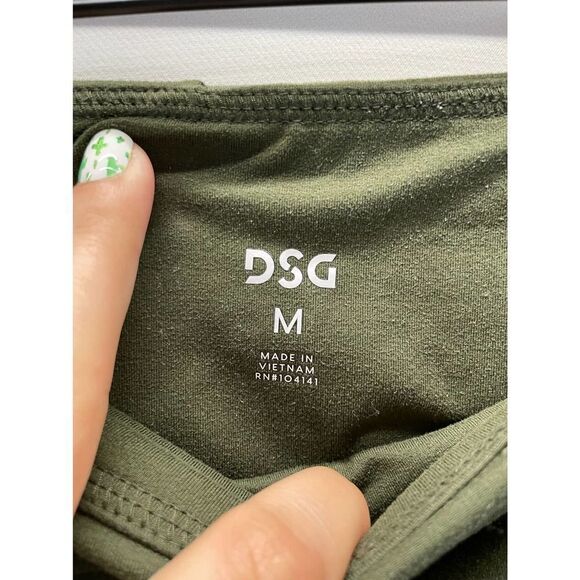 DSG Dark Green Hunter Olive Cropped Leggings Womens Size Medium - Picture 3 of 7